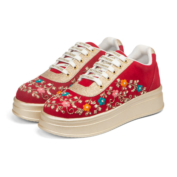 The Clarisse Luxury Imperial Bloom Embellished Trainer