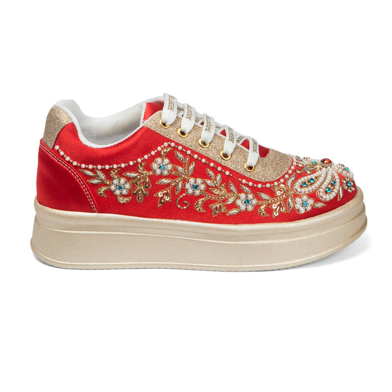 The Clarisse Luxury Radiant Garden Embellished Trainer