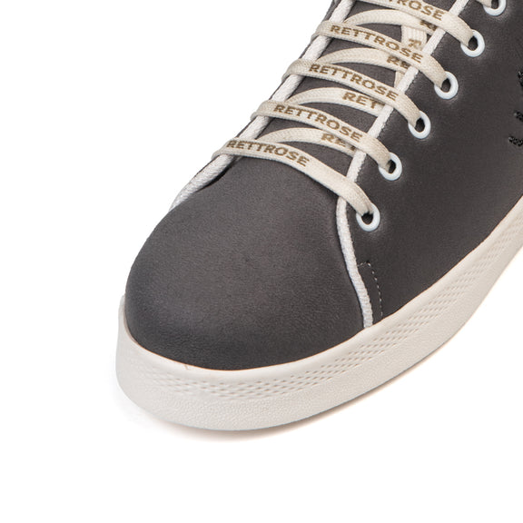 Cath Luxury Grey Suede Handmade Embellished Tennis Shoe