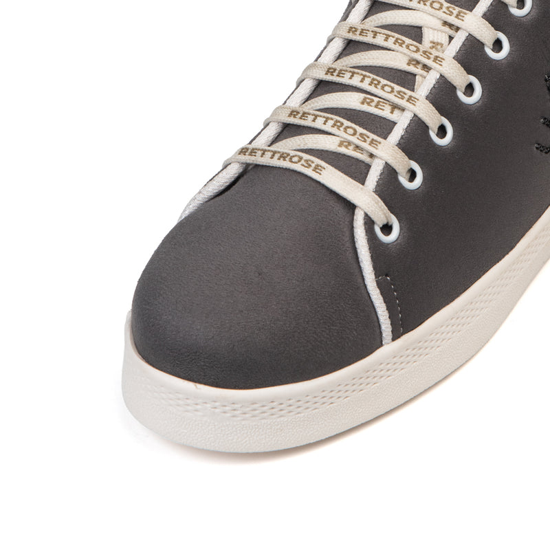 Cath Luxury Grey Suede Handmade Embellished Tennis Shoe