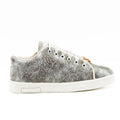 Brielle Luxury Silver Satin Handmade Embellished Tennis Shoe