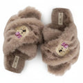 Roxy Mink Luxury Plush Diamanté Embellished Handmade Slipper