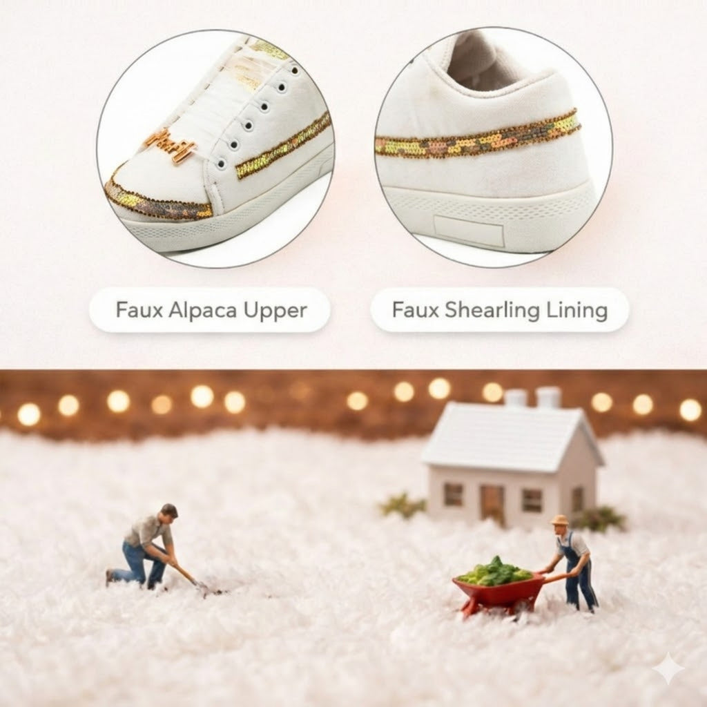Ramona Luxury White Canvas Handmade Embellished Tennis Shoe