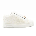 Everleigh Luxury White Canvas Handmade Embellished Tennis Shoe