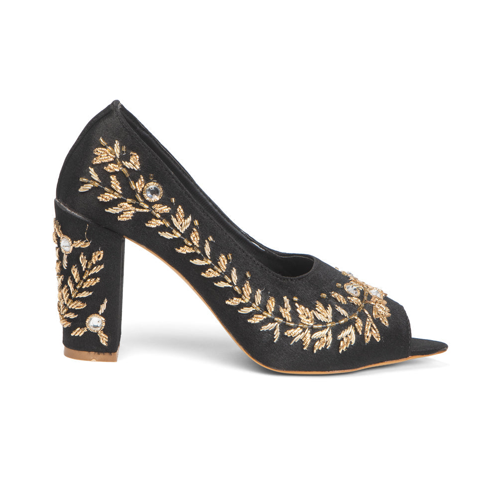 The Golden Vine Hand Embellished Luxury Heel