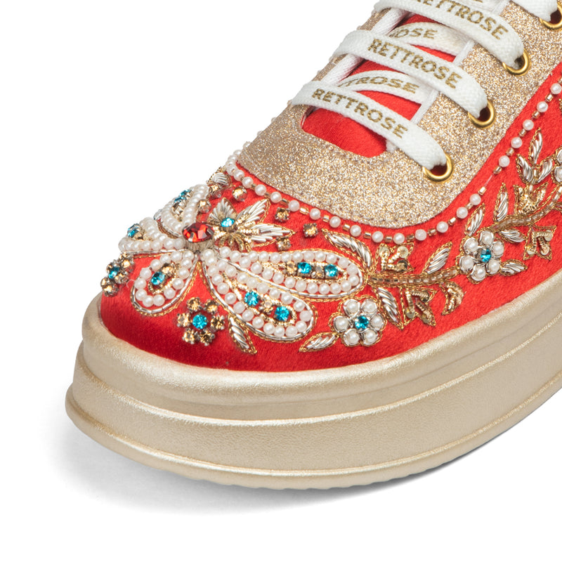 The Clarisse Luxury Radiant Garden Embellished Trainer