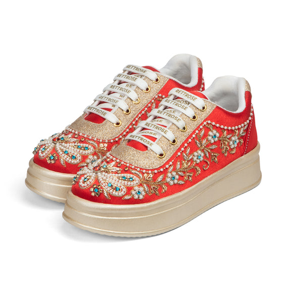 The Clarisse Luxury Radiant Garden Embellished Trainer