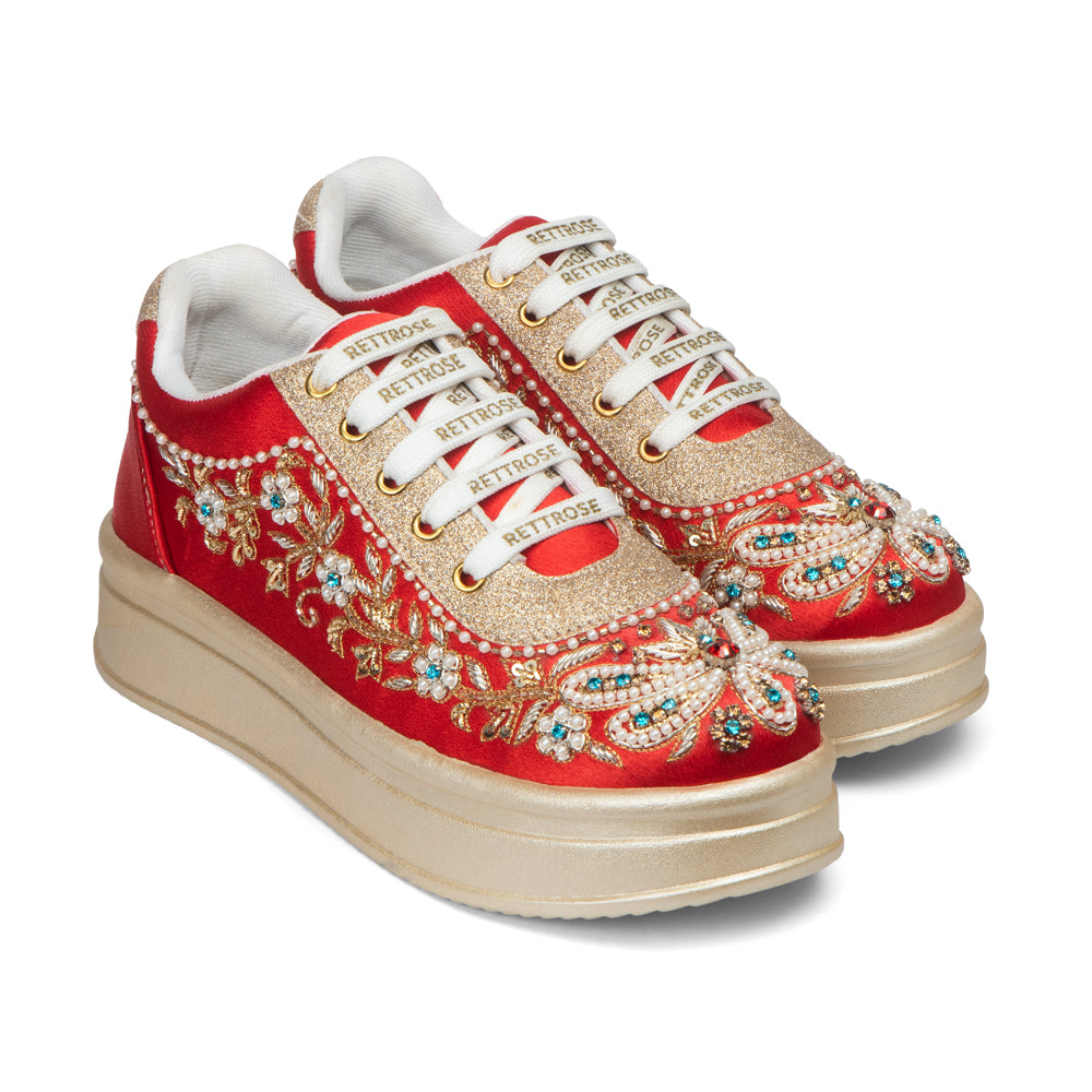 The Clarisse Luxury Radiant Garden Embellished Trainer
