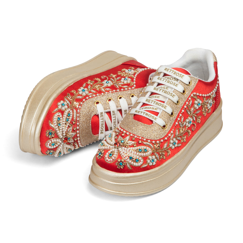 The Clarisse Luxury Radiant Garden Embellished Trainer