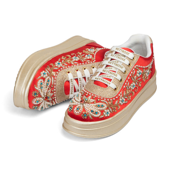 The Clarisse Luxury Radiant Garden Embellished Trainer