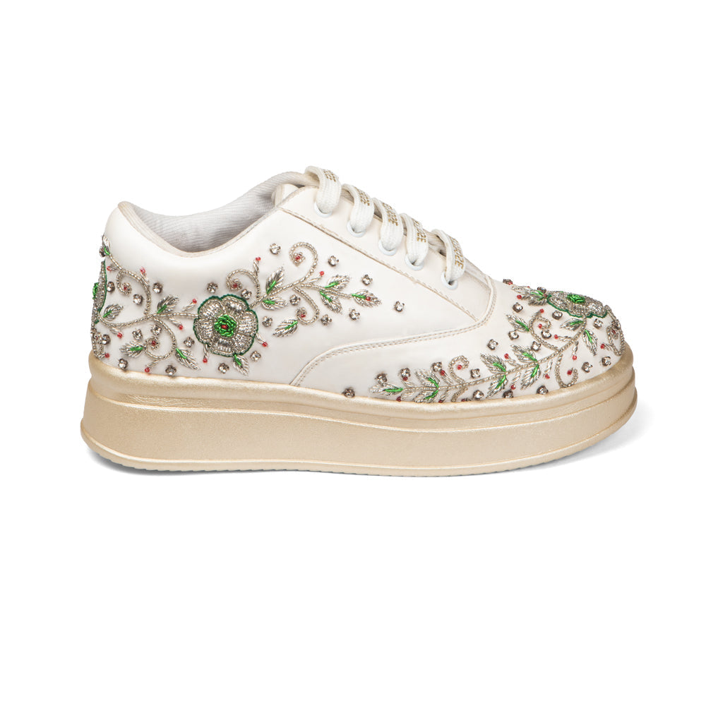 The Elysia Luxury Enchanted Vine Embellished Trainer