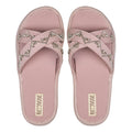 The Soraya Pink Luxury Cross Over Embellished Slides