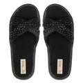 The Shiloh Black Luxury Cross Over Embellished Slides