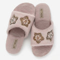 Bailey Pink Luxury Faux Fur Comfortable Diamanté Embellished Women’s Slippers